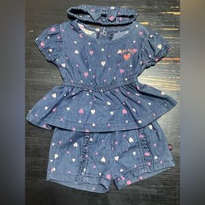 dELiA*s Blue Heart Print Kids Matching Set